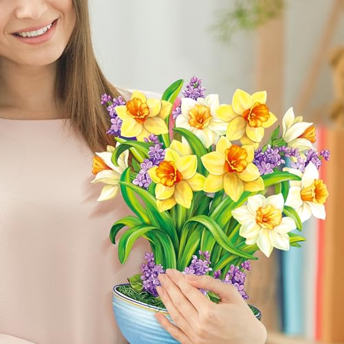 Airpark Pop Up Birthday Cards for Women Paper Flowers Bouquet Card for Mom - image 4