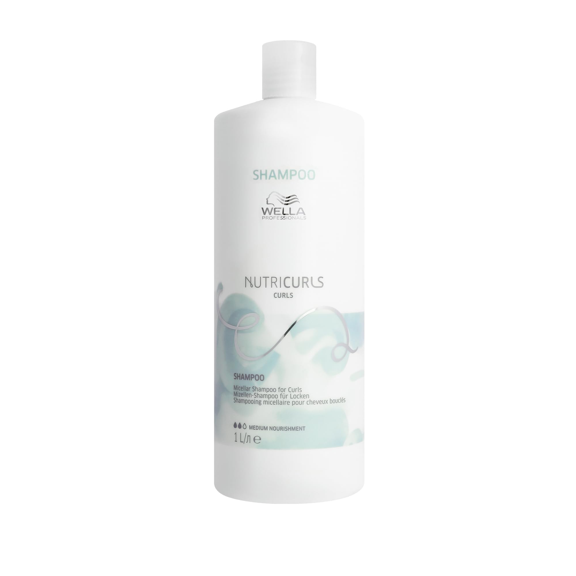 WELLA PROFESSIONALS NUTRICURLS Shampoo für Wellen – Pflegt & Definiert Wellen – Mit Nourish-In Complex – Sulfatfrei, 1 L