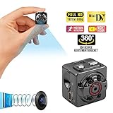 Mini Spy Hidden Camera,1080P Portable Metal Housing HD Nanny Cam with Night Vision and Motion Detective,Perfect Indoor Covert Security Camera for Home and Office