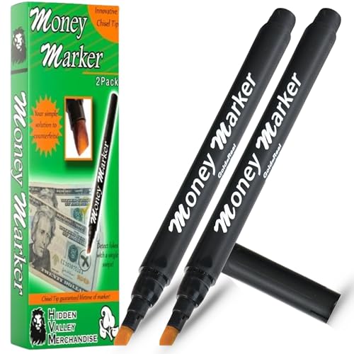 HVM Counterfeit Money Detector Pen (2 Counterfeit Pens) - Money Marker Bill Detector Pen with...