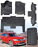 Heavy Duty All Weather Floor Mats 3 Row Cargo Liner for Dodge Grand Caravan 2008-2020 Waterproof Anti-Slip Rubber for 7 Seats Caravan SE/SXT/Crew Accessories 2019 2018 2017 2016 2015 2014 2013 2012