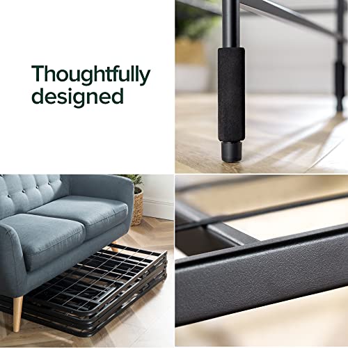Image of Zinus SmartBase Tool-Free Assembly Mattress Foundation, 14 Inch Metal Platform Bed Frame, No Box Spring Needed, Sturdy Steel Frame, Underbed Storage, Black, King