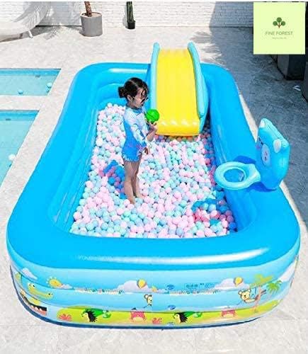 【Fine Forest】すべり台 滑り台 付き ビニール プール ジャンボ キッズ 子供 家庭用 210cm×140cm×60cm