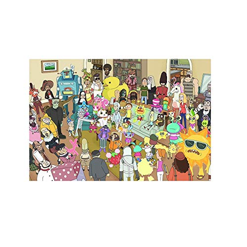 Puzzles Puzzle de Rick y Morty Rompecabezas Descomprimir ni�os Desaf�o Intelectual Jigsaw Puzzles de 1000 Piezas for Adultos (Color : C, Size : 500 Tablets)