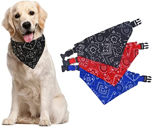 Hunde Halstuch, Taozoey 3 PCS Haustier Dreieck Lätzchen, Hund Bandana Schal, Halstuchhalsband für Haustiere, Katzen Bandana, Halstuch Hund für Kleine und Mittelgroße (L)