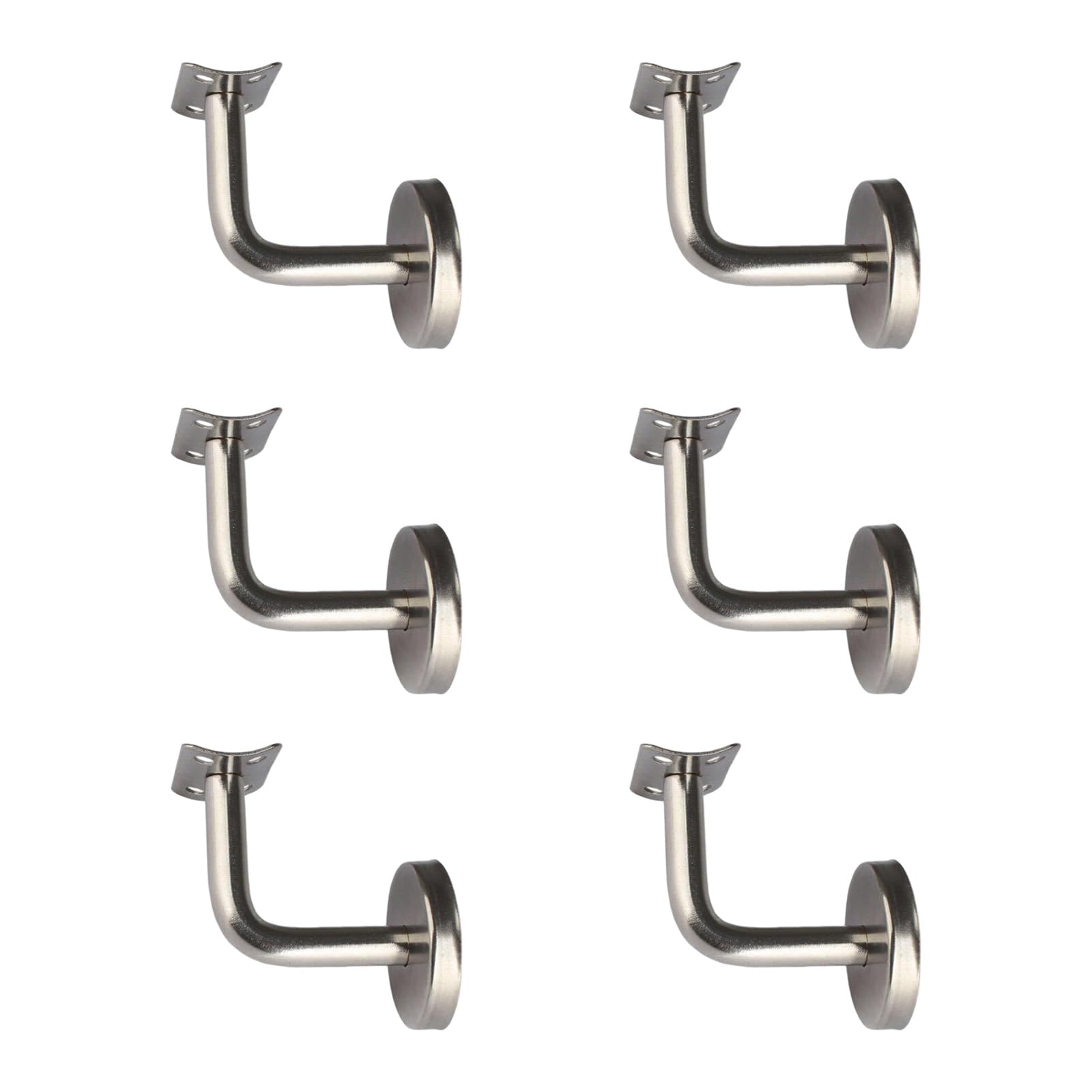 6Pcs Staircases Brackets Replacement Heavy Duty Wall Mounted Stair Holder with Screws for Enhances Stainless Steel Stair Handrail Bracket