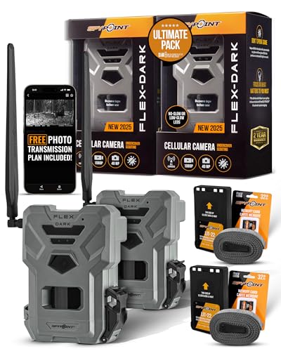 SPYPOINT Flex-Dark Twin Ultimate Pack Cellular Trail Camera