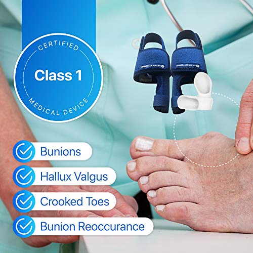 Sports Laboratory Bunion Corrector For Women & Men - Orthopedic Bunion Splint For Women, Hallux Valgus Corrector, Bunion Relief, Adjustable Day And Night Bunion Corrector For Women Big Toe (Blue) #TOP5