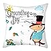 ACYKM Fodera Cuscino copricuscini Decorazione Cartone Animato Coniglio Marmotta Fodera per Cuscino Decorazione per la casa per Divano Cuscini da tiro Quadrato Federa per Cuscino 45x45 cm
