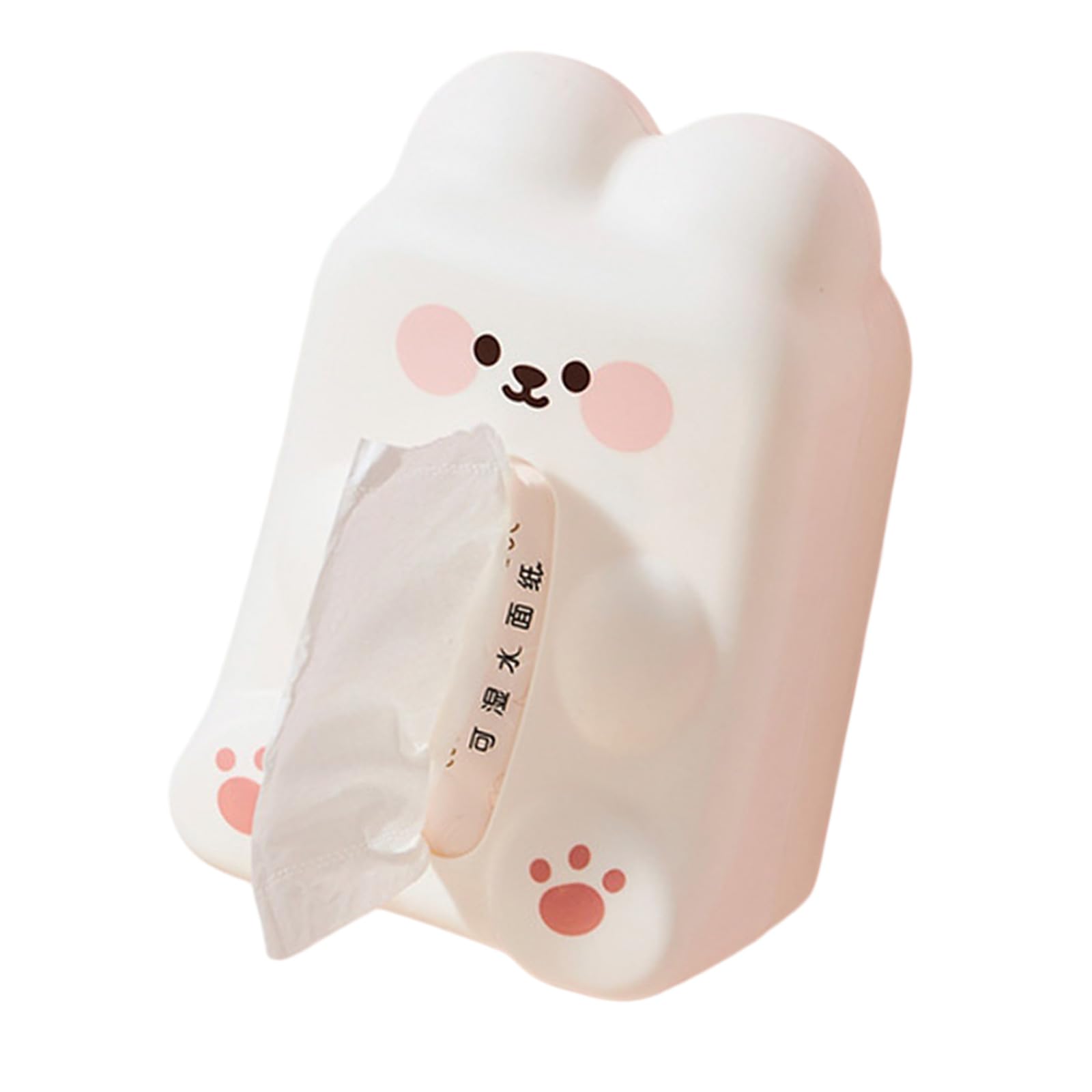 Nvoqilin White Adorable Rabbits Tissue Holder For Living Room Kitchen Or Bathroom Stylish And Functional Paper Towel Storage Solution Household Tissue Dispenser