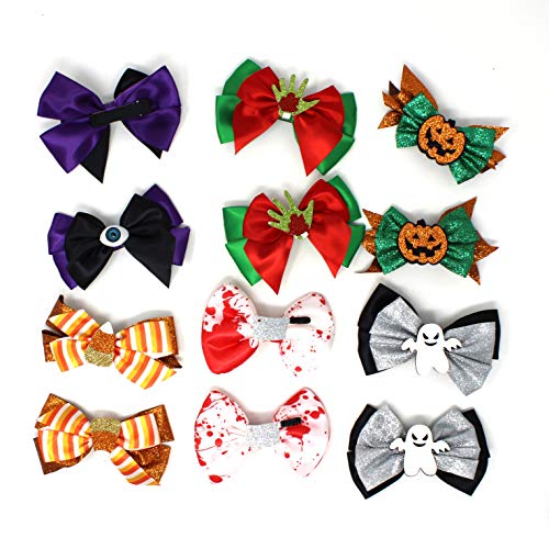 JOYIN Halloween 6 Designs Hair Bowknot Baby Kids Girls Hairpin Hair Bow Clip
