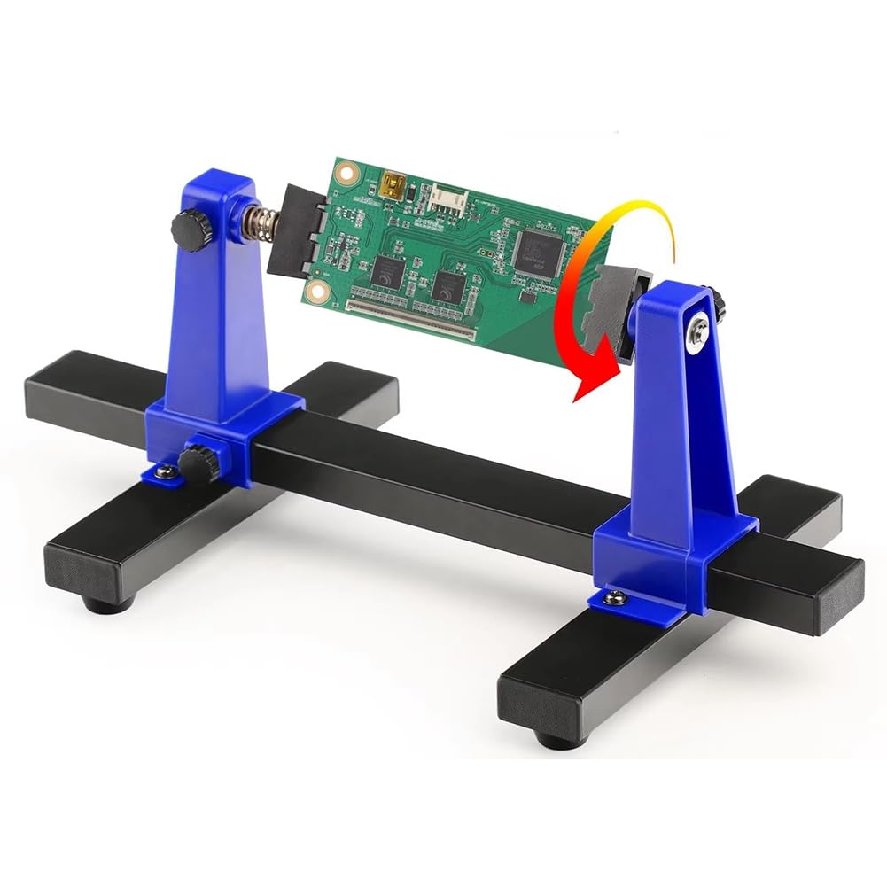 Littimoon Printed Circuit Board Soldering Stand Clamp 360° Rotation Adjustable PCB Board Holder Tool Electronic Maintenance Fixture