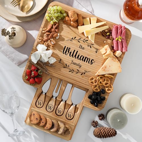 Personalized Charcuterie Boards Gift Set, Custom Engraved Cheese ...