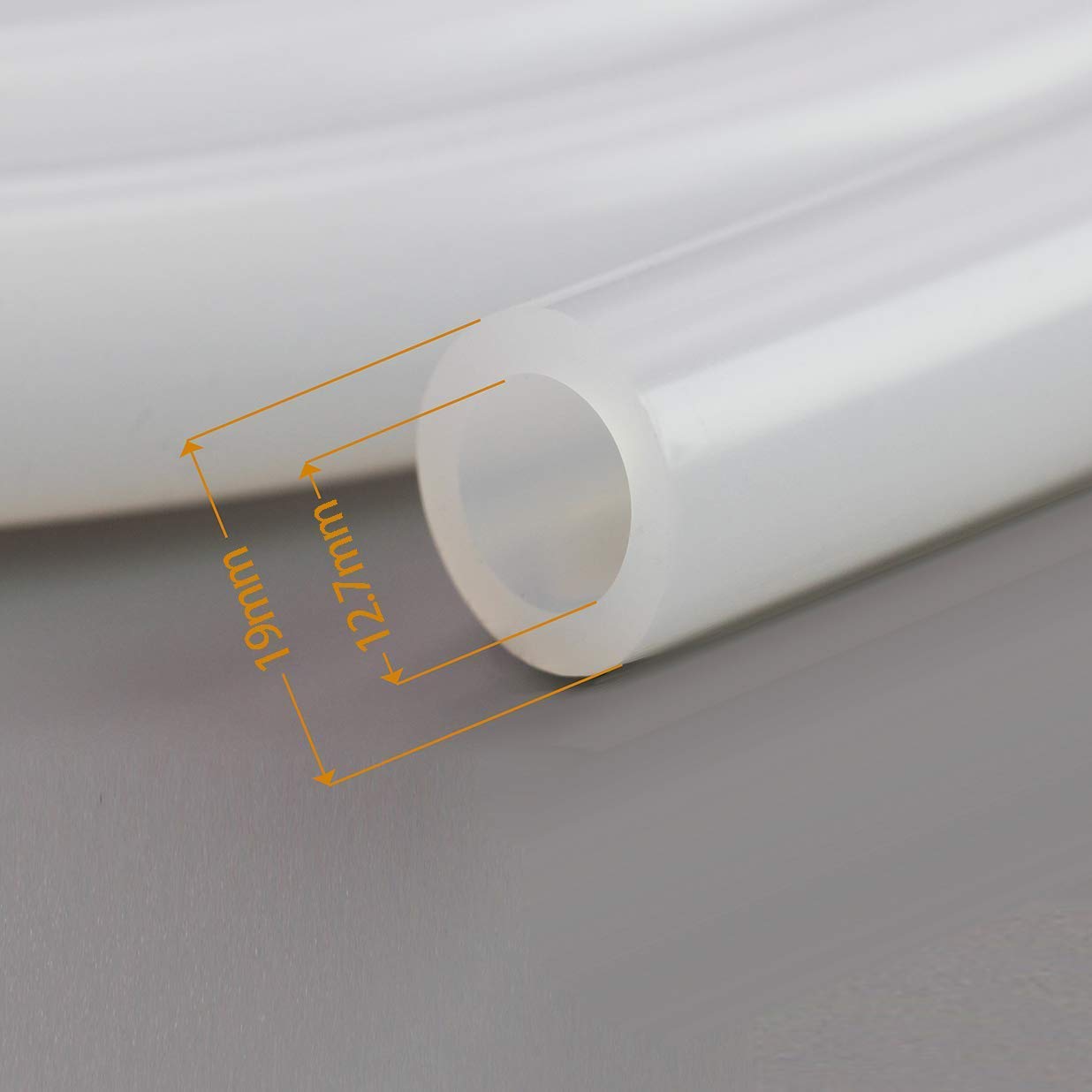 Tuyau en silicone pour brassage et vinification maison, diamètre intérieur 1,27 cm x diamètre extérieur 1,9 cm, paroi de 0,3 cm – 3 m, tube de qualité alimentaire haute température, tuyau