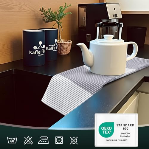 6-Pack 18"x28" Homaxy Premium 100% Cotton Kitchen Towels (Grey) - image 7