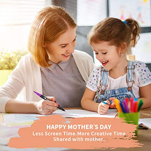 Zscm 32 Colors Duo Tip Brush Markers Art Pen Set, Artist Fine And Brush Tip Colored Pens, For Kids Adult Coloring Books Christmas Cards Drawing, Note Taking Lettering Calligraphy Bullet Journaling #TOP5