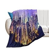 YTLIUYUANDE Manta de Lana Estampada WorldArchitecture Manta de Tiro Edificio de fama Mundial Mantas lujosas y esponjosas para sofás, sillas y Camas 130x150cm (50x60in)