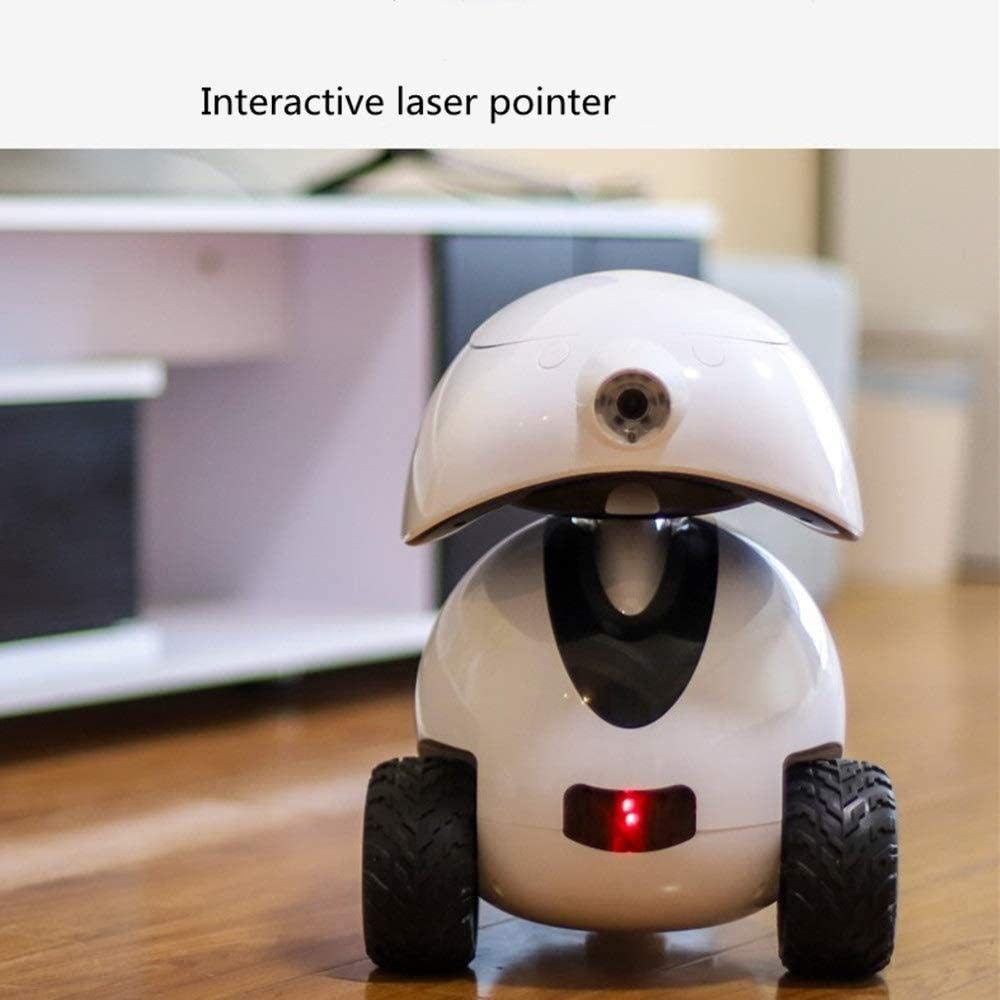 Automatyczny dozownik karmy dla zwierząt domowych inteligentny robot pies pilot bezpieczeństwa w domu kamera monitorująca podajnik jedz i pij automatycznie, 30,48 x 25,4 x 33,02 cm, biały
