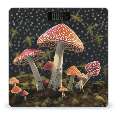 Báscula Digital Mushroom de Vidrio Templado para Baño miniatura 1