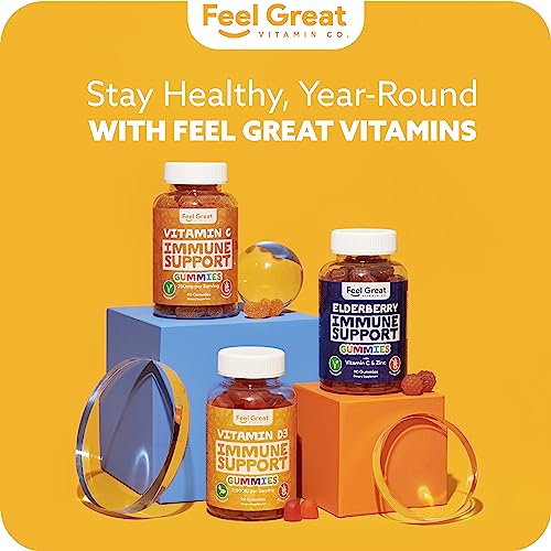 Feel Great Vitamin D Gummies For Adults | Tropical Flavored Vegetarian Chewable Vitamin D 2000 Iu | Immune Support Supplement | Gluten Free | 45 Day Supply #TOP7