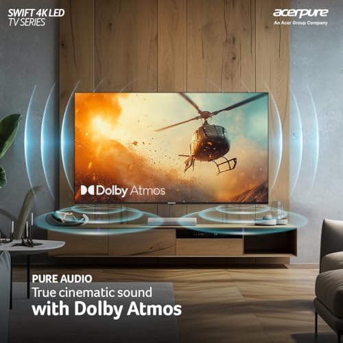 Image of Acerpure 165 cm (65 inch) Swift Series UHD LED Smart Google TV, 240 Volts, AP65UG51ASFTD Model (Black)