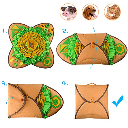 AWOOF Snuffle Mat Pet Dog Feeding Mat, Durable Interactive Dog Puzzle Toys Encourages Natural Foraging Skills - Image 5
