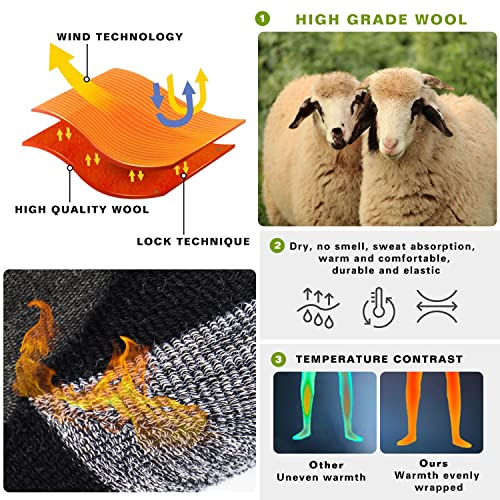 2 Pairs Ski Socks Womens Mens , Cold Weather Socks For Skiing, Snowboarding, Winter Warm Knee High Socks #TOP4