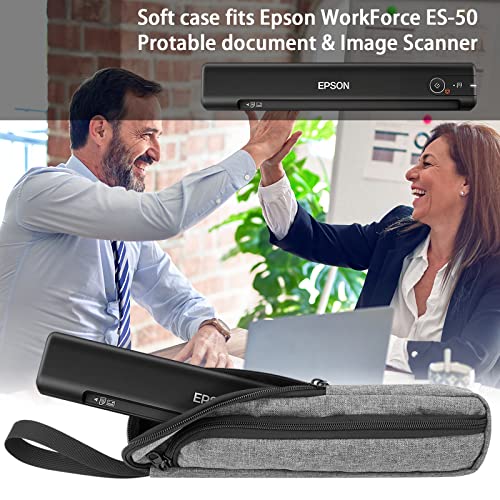 Protective Travel Pouch Fits Epson Workforce Es-50 / Es-60W /Ds-30 / Ds-70 Portable Sheet-Fed Document Scanner #TOP3