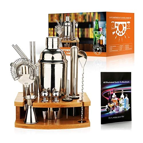 Cocktail Shaker Making Set, Edelstahl Bar Werkzeuge für Barkeeper Drink Party, Mixer Wein Martini Boston Kit 750ML