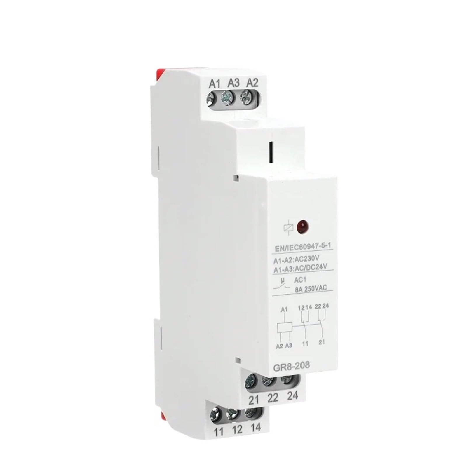 relè GR8 AC110V 230V Relè Intermedio Relè ausiliario 8A 16A SPDT Interruttore relè elettronico(AC230V,GR8-208)