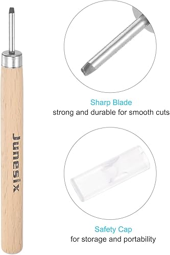 Miniatura 4 de uxcell Juego de 4 cinceles de cuchillos de tallado de madera, herramienta de aleación de acero, pequeño, plano, diagonal, redondo, triangular,