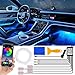 as a günstig Kaufen-YAOBLUESEA Auto Innenbeleuchtung LED Strip 6,5M Beleuchtung Innenraum Neonlicht, 12V RGB Wasserdicht Atmosphärenlicht mit APP Steuerbare Ambientebeleuchtung Musik und Fußraumbeleuchtung Deko