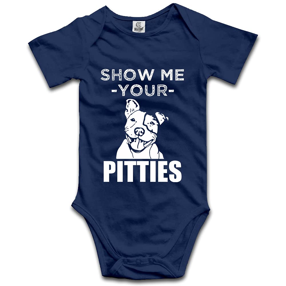 DOQOSESHY Show Me Your Pitties Pitbull Baby Climbing 0-24 Months Bodysuit