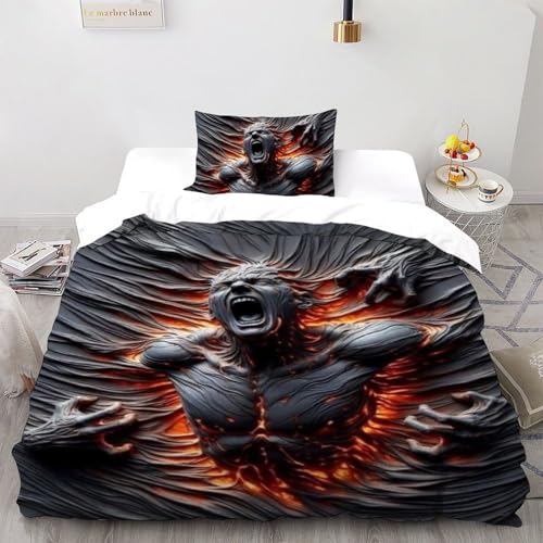 Housse de couette 3D lit simple en microfibre douce et infroissable pour enfant - 2