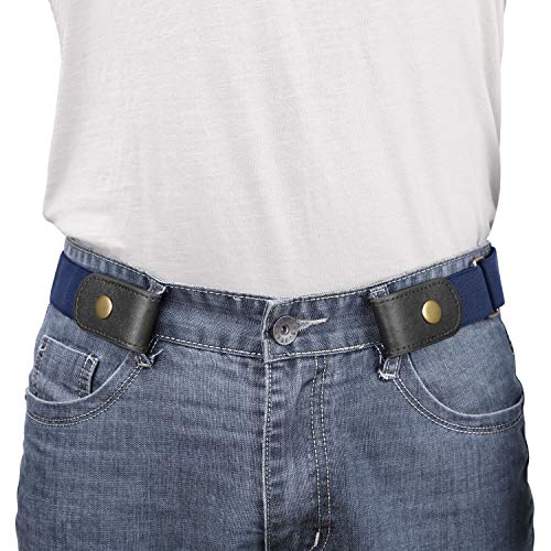 Image of WERFORU No Buckle Show Belt for Men Buckle Free Stretch Belt for Jeans Pants 1.38 Inches Wide Father's Day Gift
