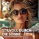 Occhsouo Polarisiert Sonnenbrille Herren - Damen UV400 Schutz Sunglasses Men Women TR90 Ultraleichte Rahmen Schwarz CAT 3 CE Retro Sport Polarisierte Sonnenbrillen für Angeln, Fishing, Fahren, Ski