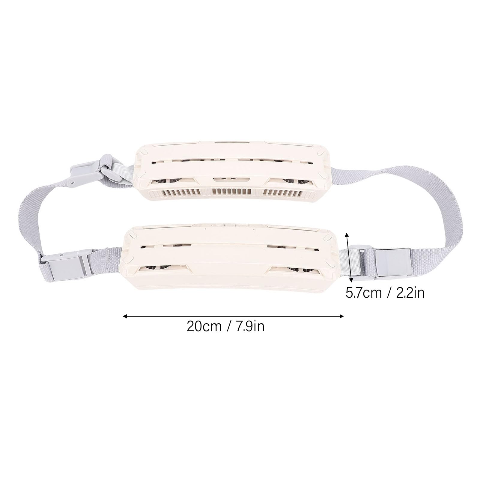 Fafeicy Ventilatore da Vita Indossabile con Batteria da 5000mAh e Tecnologia di Raffreddamento Integrata per Lavoro e Sport All'aperto (WHITE)
