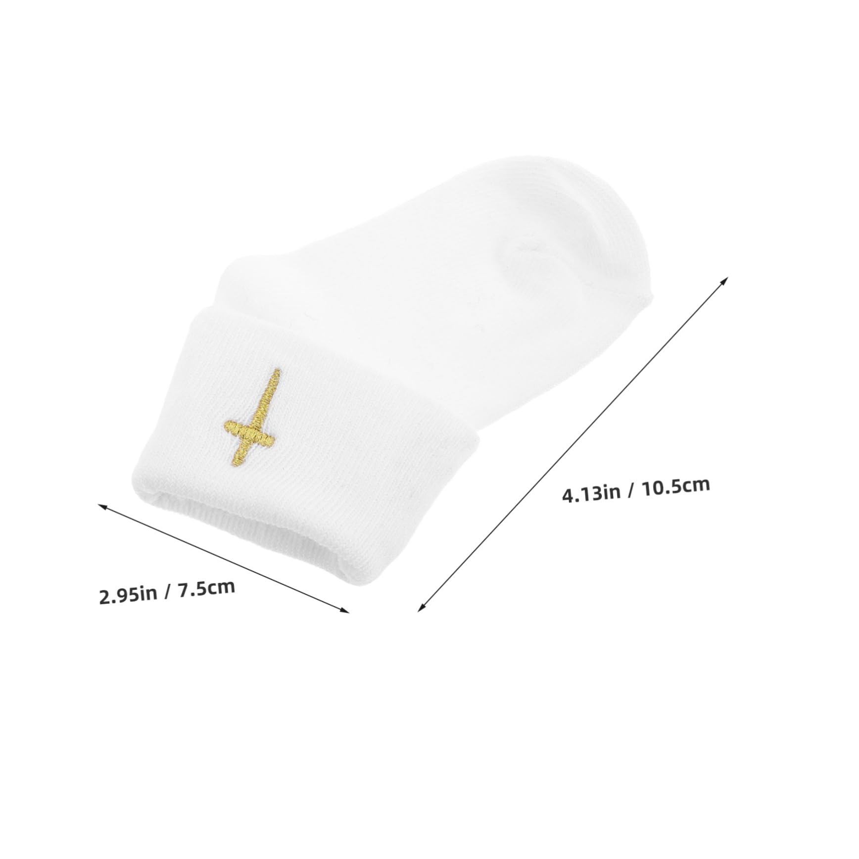 FRCOLOR Baptism Socks for Boys Girls Newborn Infant Toddler Soft Cotton Turn Cuff Design Comfortable Fit