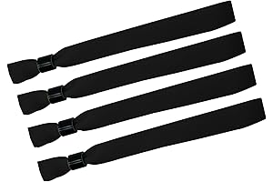 Overtime Black Cloth Wristbands for Events - 100 Pack Fabric Wrist Bands