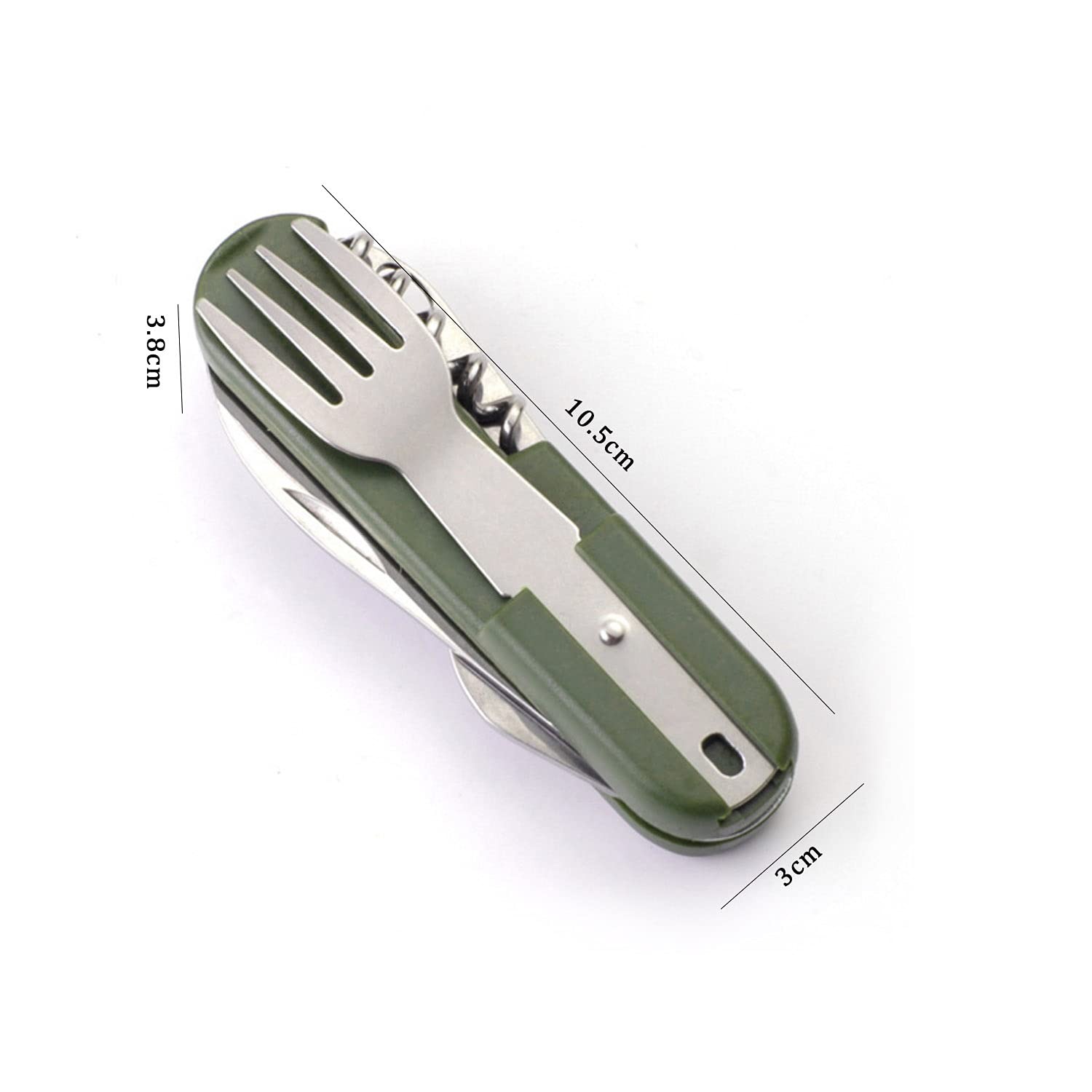 Camping Besteck Set Abnehmbare Edelstahl Faltbar Tragbar Camping Besteck Camping Utensils Faltgeschirr Abnehmbare Outdoor Reiseutensilien Set mit Aufbewahrungstasche für Reisen Camping Picknick
