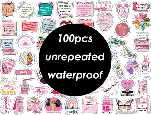 Image of Spanish Self Love Stickers 100pcs - Mental Health & Healing Stickers