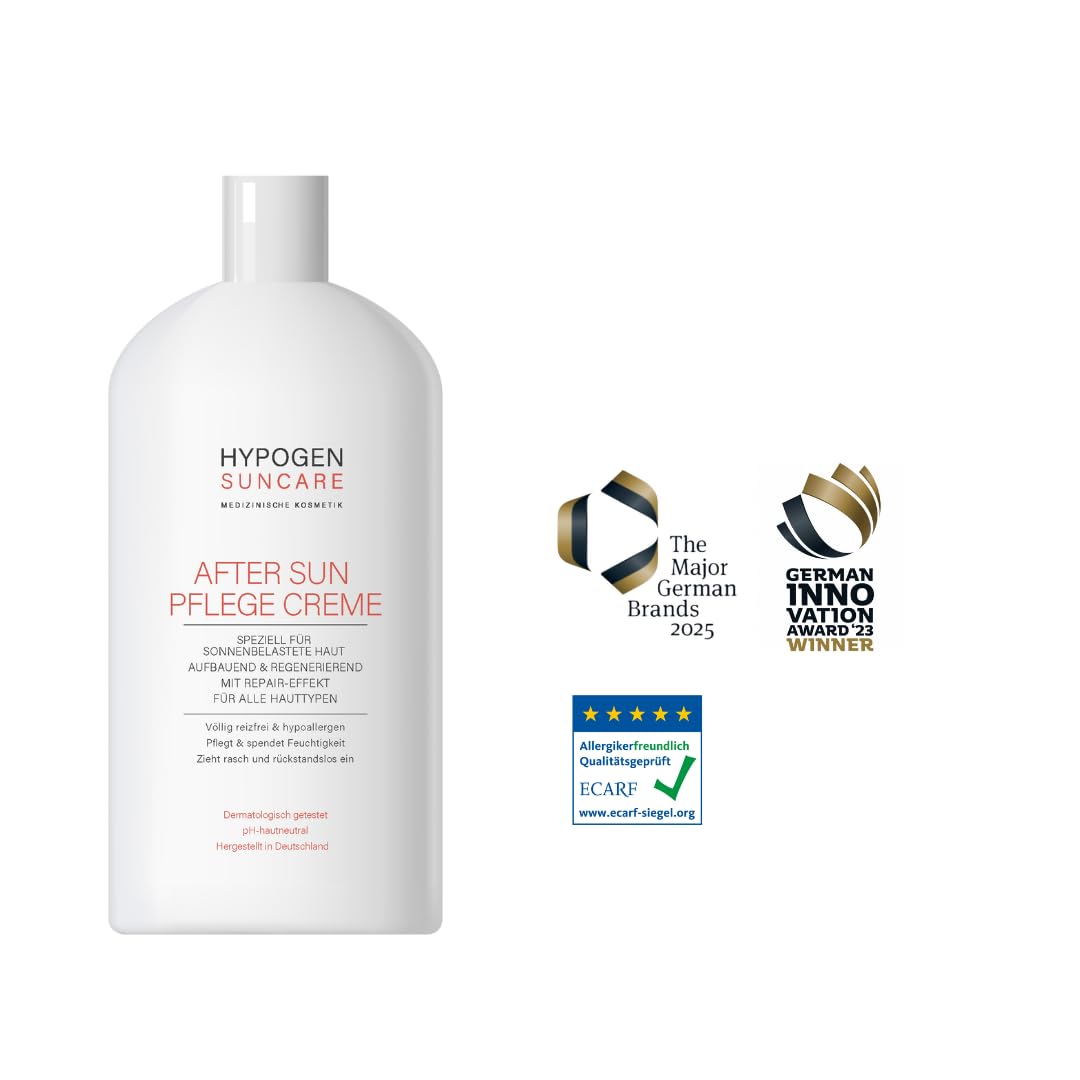 Crème de soin après-soleil - Pour les peaux exposées au soleil - Idéale pour les personnes allergiques et les peaux sensibles - Effet régénérant