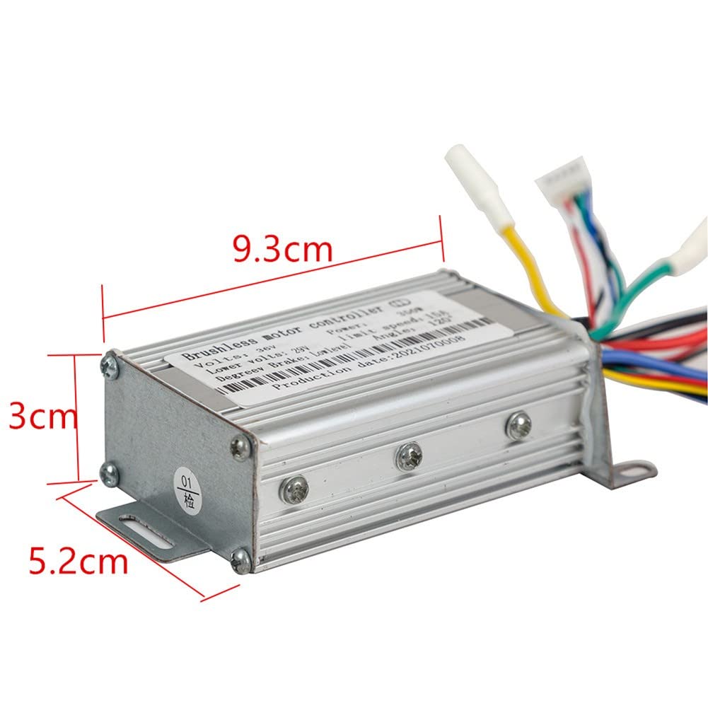 Centralina Monopattino Elettrico Kit controller scooter 36V 350W Controller senza spazzole Cruscotto Acceleratore Scooter Parti di ricambio for bici elettriche