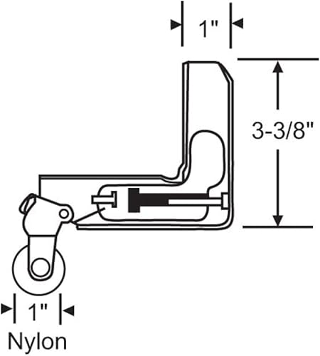 Miniatura 2 de Barton Kramer Rodillo de puerta mosquitera prémium Jim Walters para puertas correderas de patio | Reemplazo de rodillos para puertas correderas