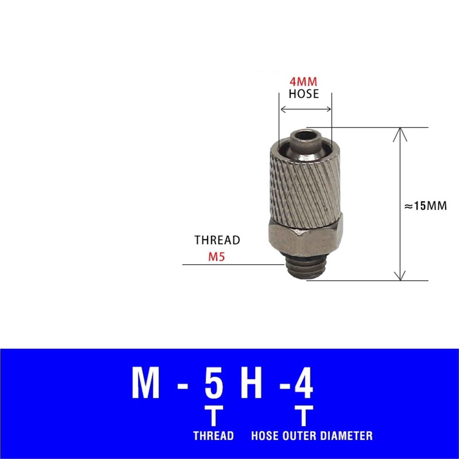 Miniatur-Armaturen M-3H-4 M-4HL-4 Außengewinde M3 M4 M5 M6 Rohr 4 6 mm Pneumatikschlauch Luftschlauch Schnellanschluss Mini-Stecker (M-5H-6)