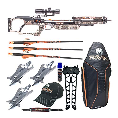 Ravin Crossbows R10 400 FPS Crossbow (Predator Camo) Hunter's Bundle (7 Items)