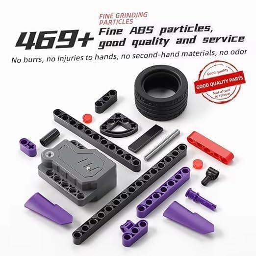 Image of 1:18 Scale Racing Car Building Block Set - Pull Back DIY Assembly Supercar Model | Compatible Bricks Toy for Kids, Adults, Collectors & Racing Car Lovers (Yellow Lamborghini) (Purple)