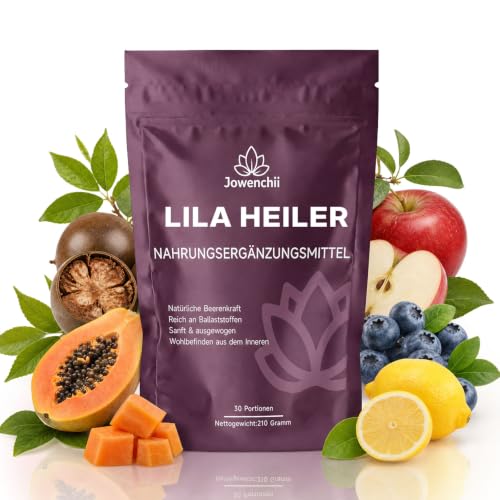 Lila Superfood Pulver 210 g Lila Pflanzenpulver Leben für Verdauung & Darmbalance mit Aronia Blaubeere Inulin PHGG FOS Vegan