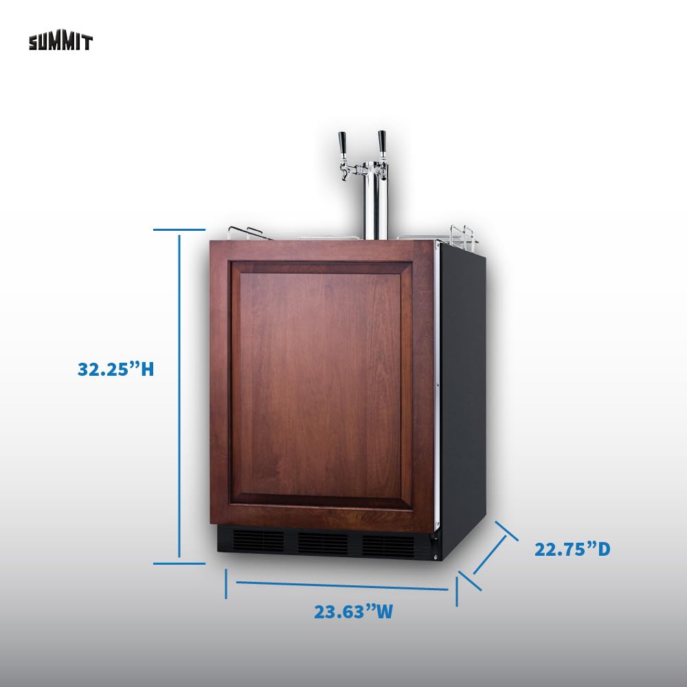Summit 24" Undercounter Kegerator, Dual Tap Kit, ADA-Compliant, *Panel - Ready Sbc58blbiadaif *Panels Not Included on Fridge.com - View 4