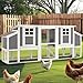 AECOJOY 98'' Extra Large Chicken Coop for 6-8 Chickens with Run, Wood Chicken House with 4 Nesting Boxes & Pull-Out Tray, Outdoor Hen Fence Poultry Pet Cage for Backyard